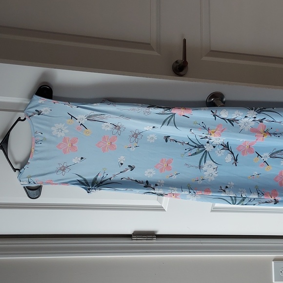 Noracora small sleeveless dress blue with flower print - Picture 9 of 12